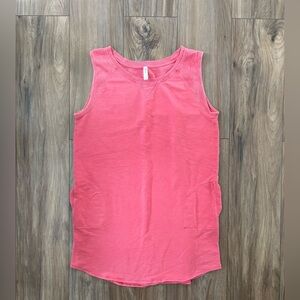 Gap Body French Terry Sleeveless Dress Coral Size X-large